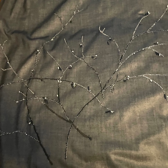 Vintage Dana Buchman Black Beaded Embroidered A-line Maxi Skirt - Picture 8 of 11